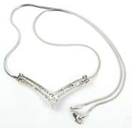Beautiful 10K White Gold Diamond Necklace