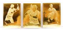 3 - 22KT Gold Foil Baseball Cards