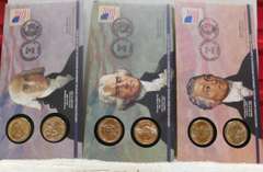 3 each 2007/8 Coin Postal Covers