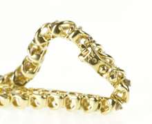 14K Yellow Gold 2.94 Ctw Wavy Link Diamond Tennis Bracelet
