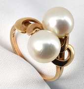 Mikimoto Double Pearl Ring