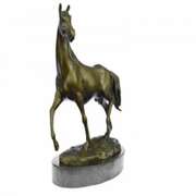 Natural Free Arabian Horse Barn Racing Race Sculpture Marble Base Figurine