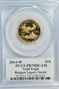 Flawless 2014-W Reagan Signed $10 Gold. PCGS PR70DCAM