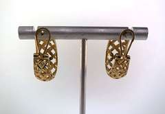 Beautiful Open-Weave 14kt Hoops
