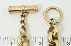 Fashionable 14K Chunky Textured Toggle Bracelet