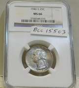 1946-S Washington Quarter NGC MS-66