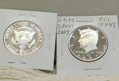 2 ea 2007 Sil PRF Kennedy Hf, Gem
