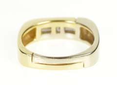 14K Yellow Gold 0.40 Ctw Men's Diamond Two Tone Wedding Band Ring