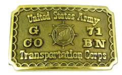 Heavy U.S. Army Transportation Corp. Belt Buckle