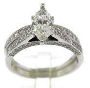 Luxurious Platinum Marquise Diamond Bridal Set