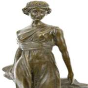 Roman Lady Bronze Statue
