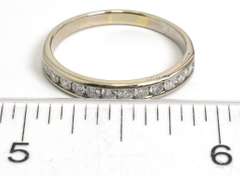 Channel Set Band Ring in White Gold