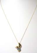 Hummingbird Pendant & Chain in Yellow Gold
