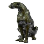 Cheetah Cougar Wild Life Bronze Sculpture