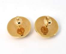 Ridged Hemisphere Style Earrings