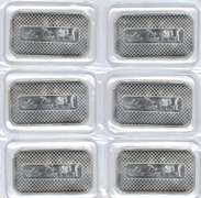 6 Special SilverTowne pure .999 fine sealed silver bars