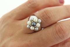 Sterling Silver Oval Shaped Aquamarine Ring