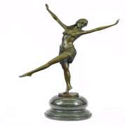 Exotic Dancer Bronze Sculpture on Marble base Figurine