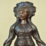 Native American Indian Girl Bronze Sculpture