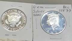 2 ea 2000 Sil PRF Kennedy Hf, Gem Cam