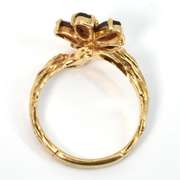 Neat Floral Garnet Ring