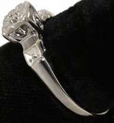 Vintage White Gold Ring with Diamond Accent