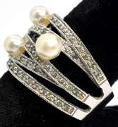 Sterling Silver Ring with Pearls
