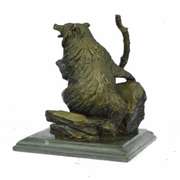 Bear Standing on Cliff Bronze Sculpture