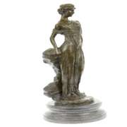 Roman Lady Bronze Statue