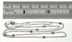 Tasteful Black Diamond Necklace in 14K White Gold