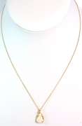 Lovely Opal & Diamond Pendant & Chain