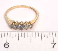 Dainty 5-Stone Diamond Ring in 14KT Yellow Gold