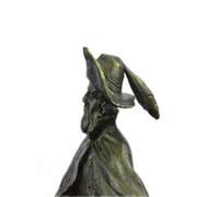 Tribute Hot Cast Cowboy With Riffle on Horse Bronze Sculpture