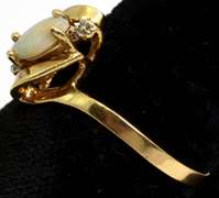 Opal Ring with Diamond Accents in Gold