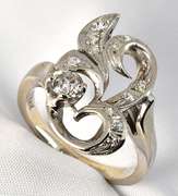 Vintage Diamond Swirl Ring