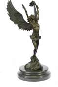 An angel stands boldly