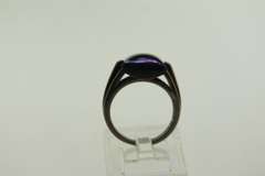 Sterling Silver Oval Shaped Aquamarine Ring