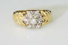 Jazzy Diamond Ring in 14k