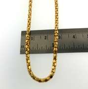 Irresistible round box chain necklace in 14 kt yellow gold