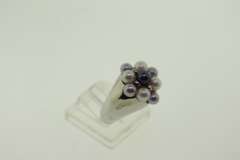 Sterling Silver Oval Shaped Aquamarine Ring