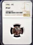 1942 10c Proof  67 NGC