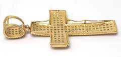 Sparkling CZ Cross Pendant in Yellow Gold