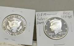 2 ea 2004 Sil PRF Kennedy Hf, Gem