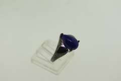 Sterling Silver Oval Shaped Aquamarine Ring