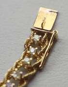 Vintage Yellow Gold Individual Prong Set Diamond Bracelet