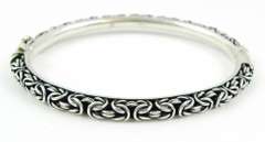 Sterling Byzantine Hinged Bangle