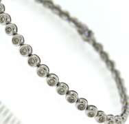 Attractive White Gold Bezel Set Diamond Bracelet