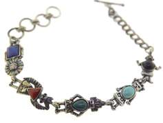 Vintage Sterling and Gemstone Bracelet