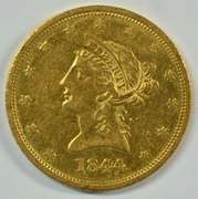 Near Mint 1844-O No Motto $10 Liberty Gold Piece
