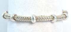 Woven Stations Bracelet in Sterling Silver